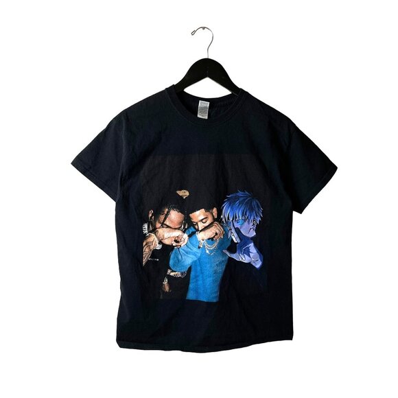 Travis Scott Kid Cudi Rap Tee T Shirt Adult Black Small S Graphic - Picture 1 of 9